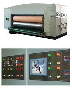 automatic flexo printing,slotting & die-cutting machine(cutting&creasing,front edge feeding)